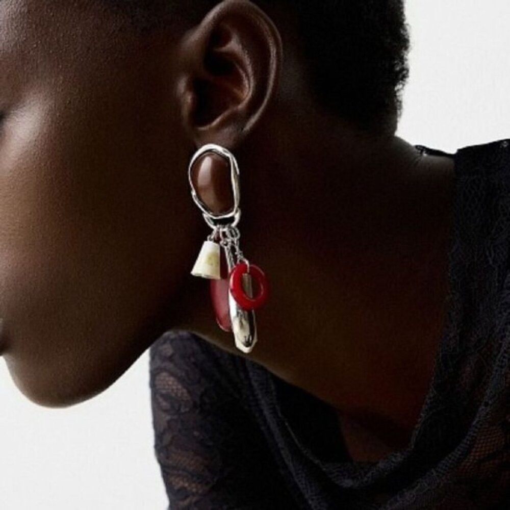 Boho Statement Dangle Earrings N1470 - image 1